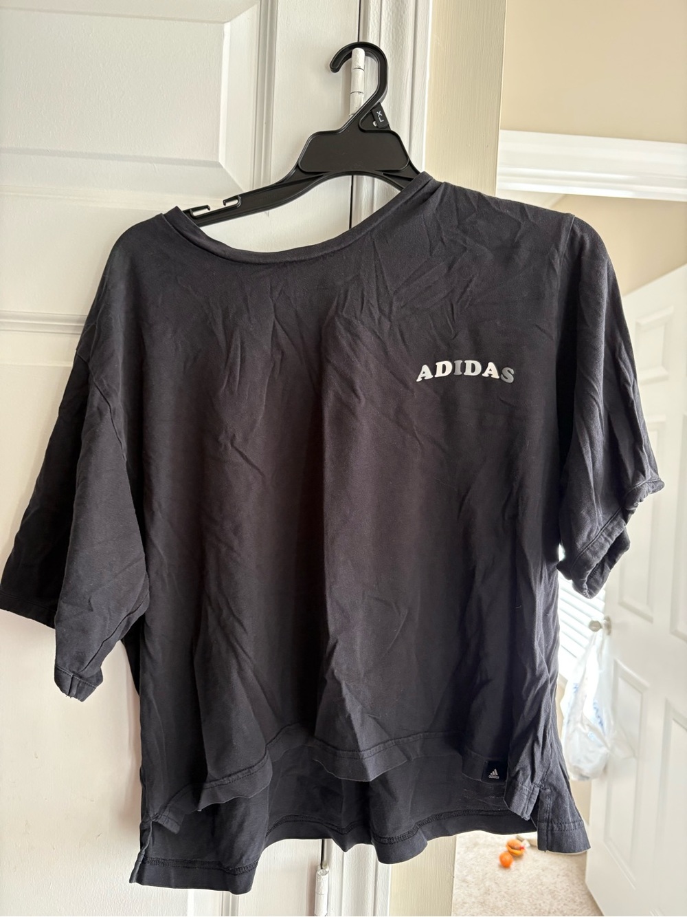 adidas Black Relaxed Logo Tee